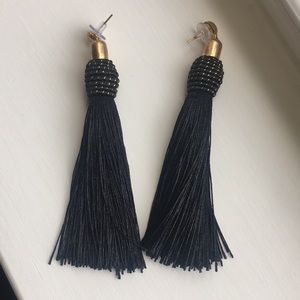 Tassel earrings black